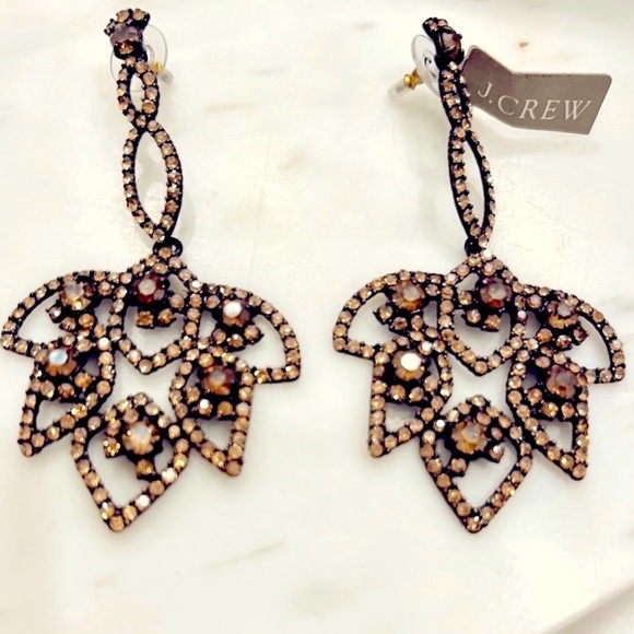 J Crew Crystal Chandelier Statement Earring New W/Bag/Box Wedding Bride-SeeVideo - Picture 4 of 11